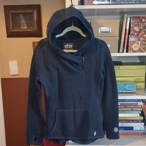 Stio Women's Navy Blue Sweetwater Fleece Hoodie Size Medium